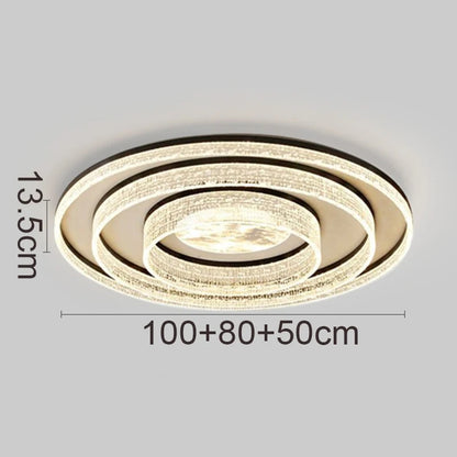 Nordic LED Ring Ceiling Light – Modern Dimmable Flush Mount for Living Room & Bedroom