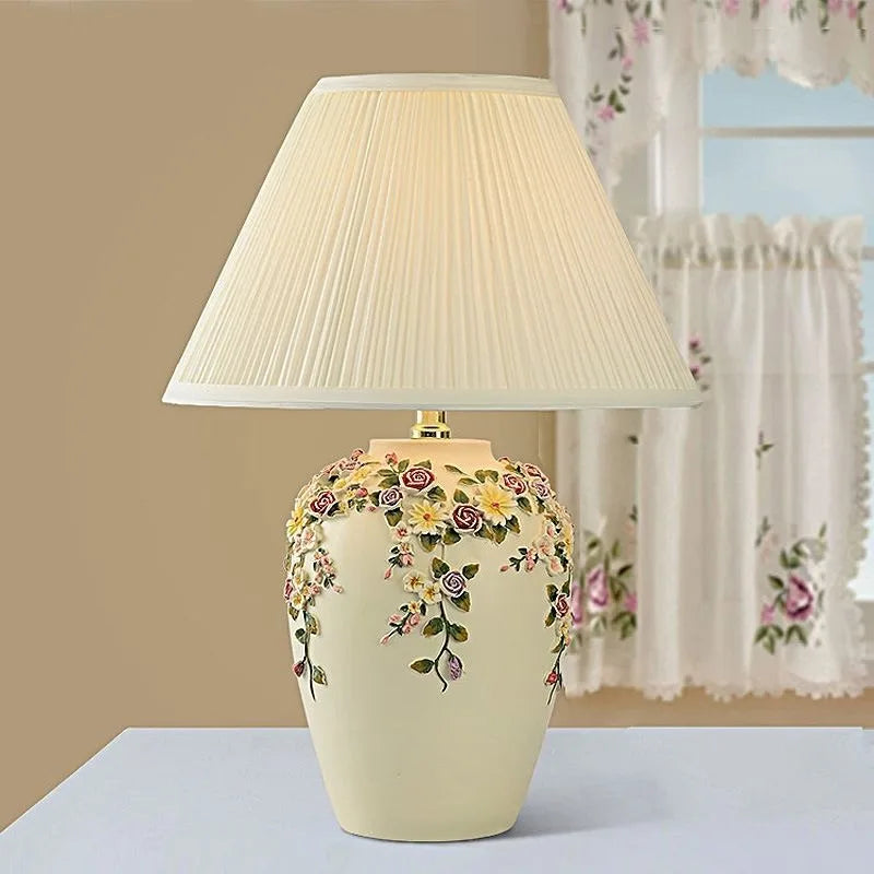 Madeleine Romantic Ceramic Bedside Table Lamp