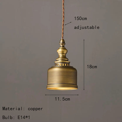 Léon Vintage Brass Mini Pendant Light