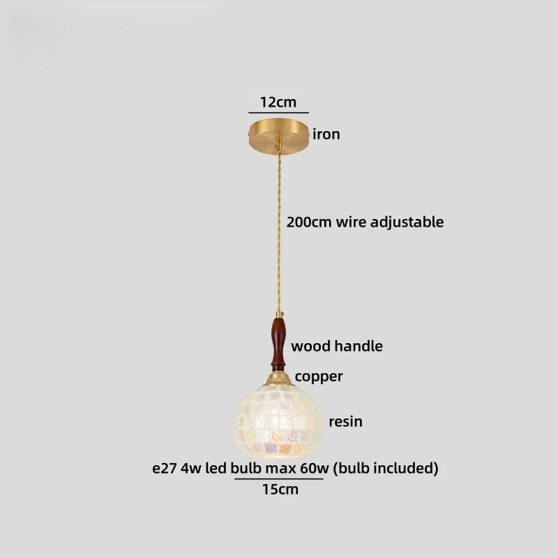 Isabelle Ceramic Pendant Light Japanese Vintage Style
