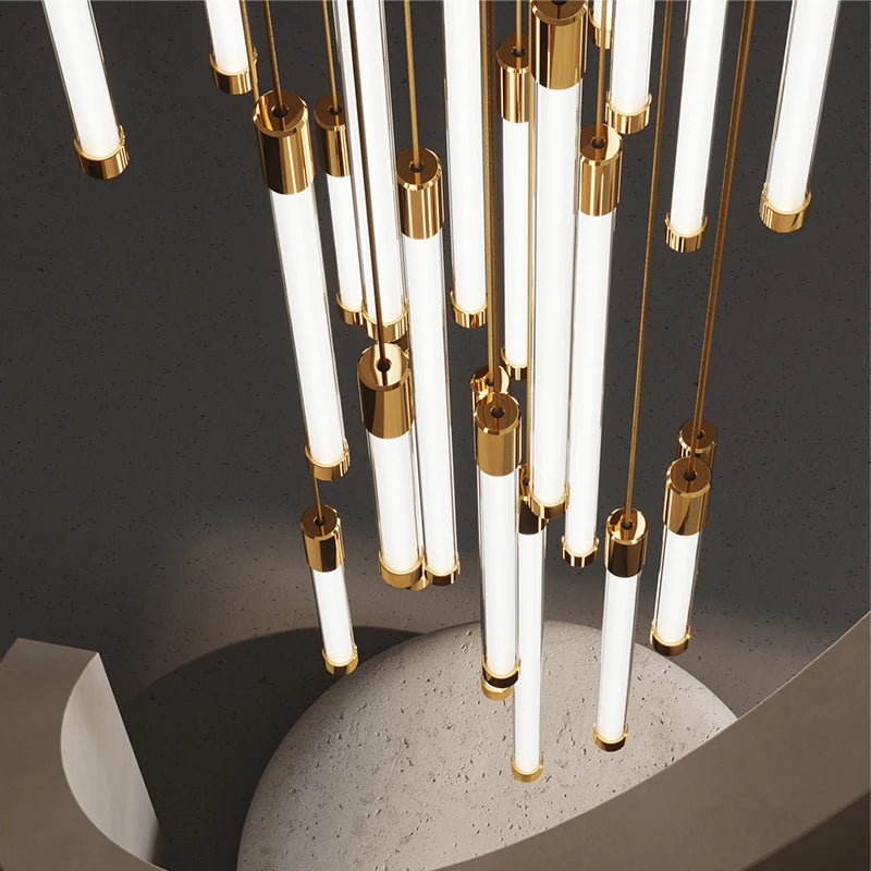 Geneviève Luxury Crystal LED Staircase Chandelier Light