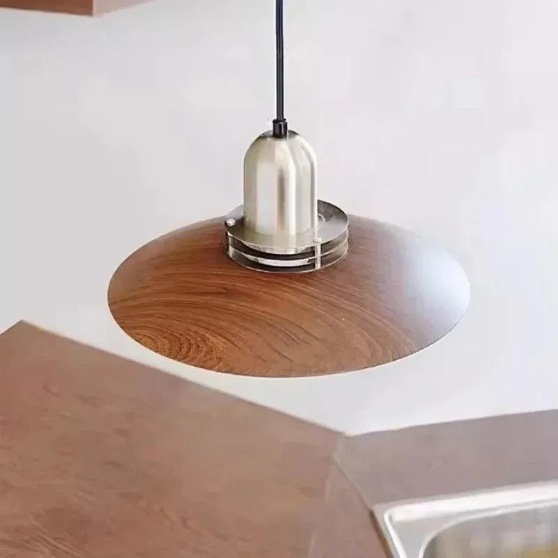 Amélie Aero Linear Wood and Metal Pendant