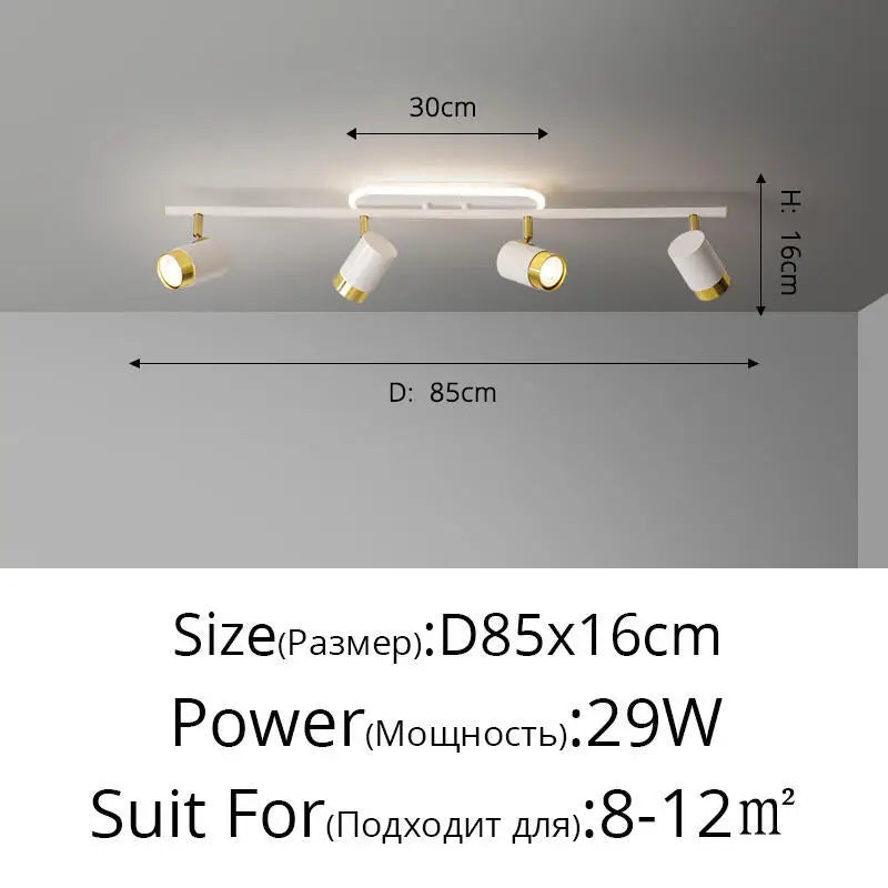Élise Modern Black & White LED Ceiling Spotlight Lamp