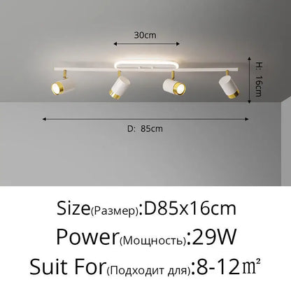 Élise Modern Black & White LED Ceiling Spotlight Lamp