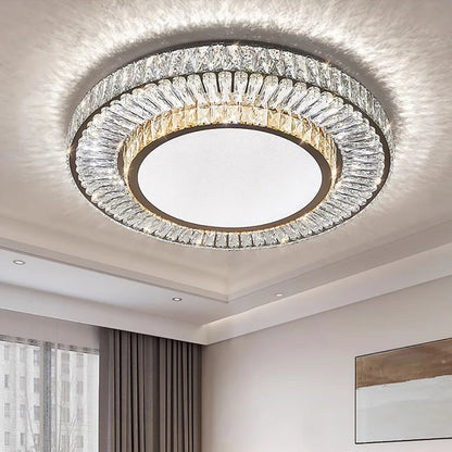 Isabella Luxury Gold Crystal LED Ceiling Light with Remote