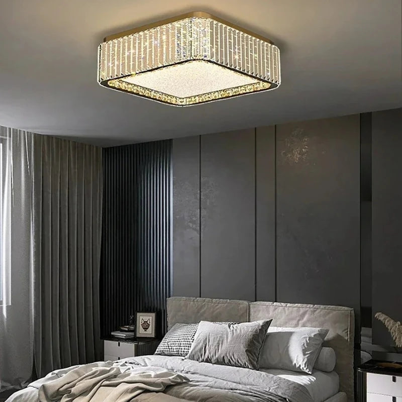 Chloé Luxury Crystal Ceiling Lamp Gold LED Modern Light