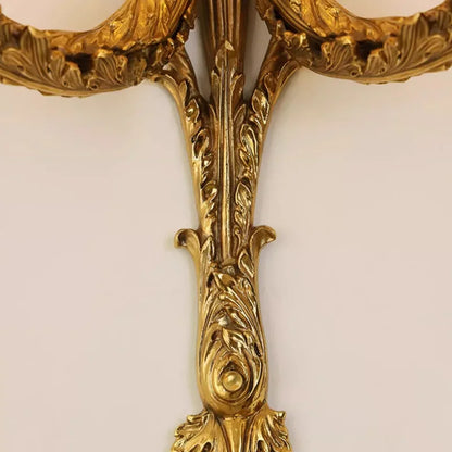 Camille Retro French Brass Crystal LED Wall Lamp Bedroom Accent