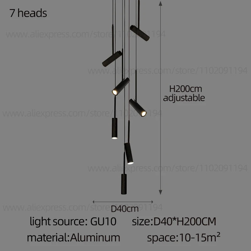 Noémie Modern Cylindrical LED Pendant Spotlight