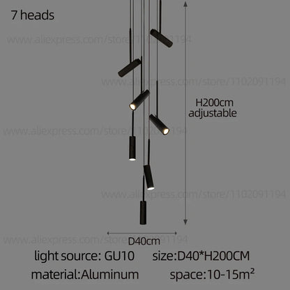 Noémie Modern Cylindrical LED Pendant Spotlight