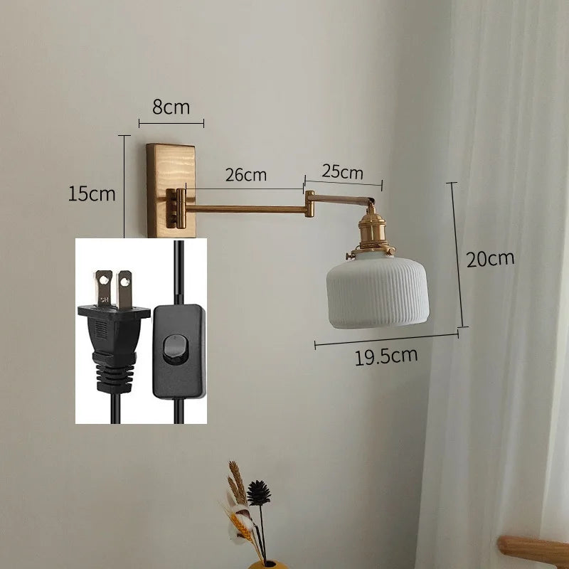 Geneviève Swing Arm Dual Head Wall Light