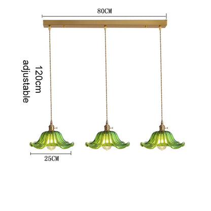 Valérie Vintage Stained Glass Art Deco Pendant Light