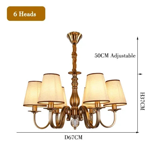 Luxury Classic LED Chandelier Light for Living and Dining Room
