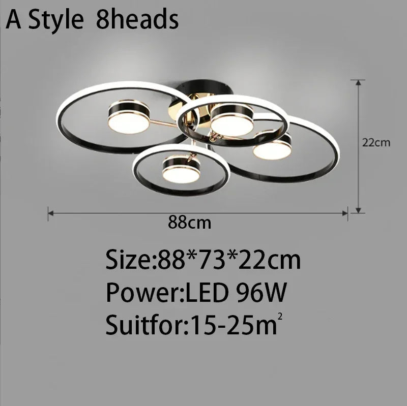 Modern Layered LED Ceiling Light – Minimalist Flush Mount for Living Room & Dining Area