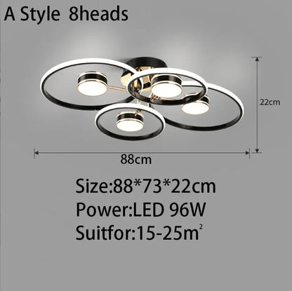Modern Layered LED Ceiling Light – Minimalist Flush Mount for Living Room & Dining Area