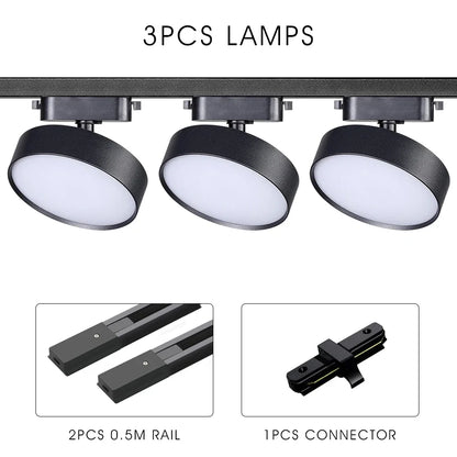 Lucie LED Track Light Adjustable Spotlight Rail Fixture