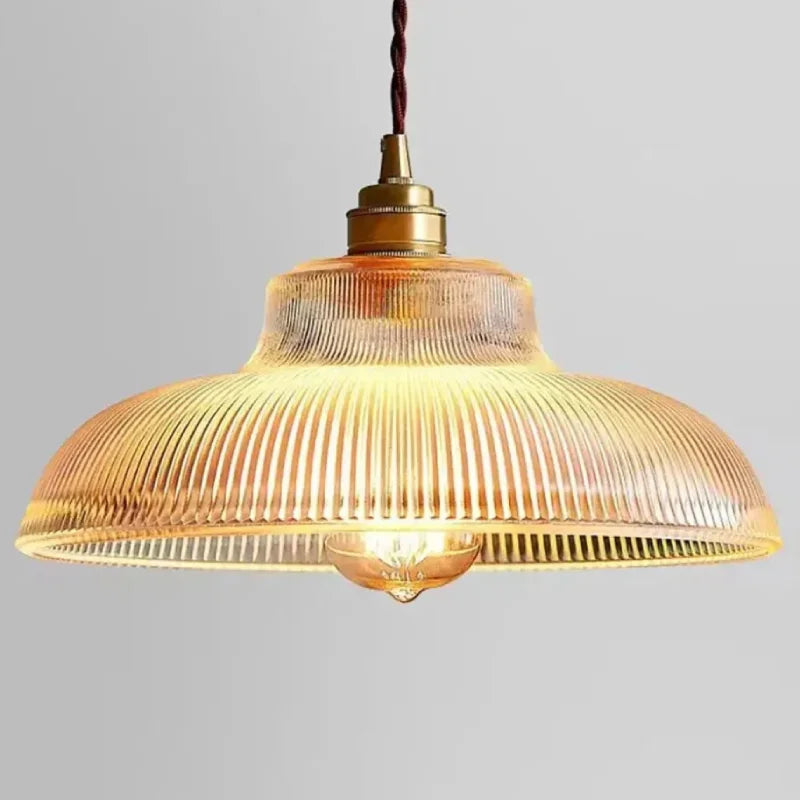 Seraphina Linden Glow Ribbed Pendant Light