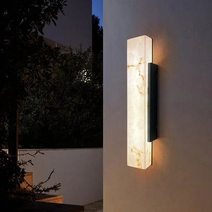 Amélie Modern IP65 Outdoor Marble LED Wall Light Stainless Porch Lamp