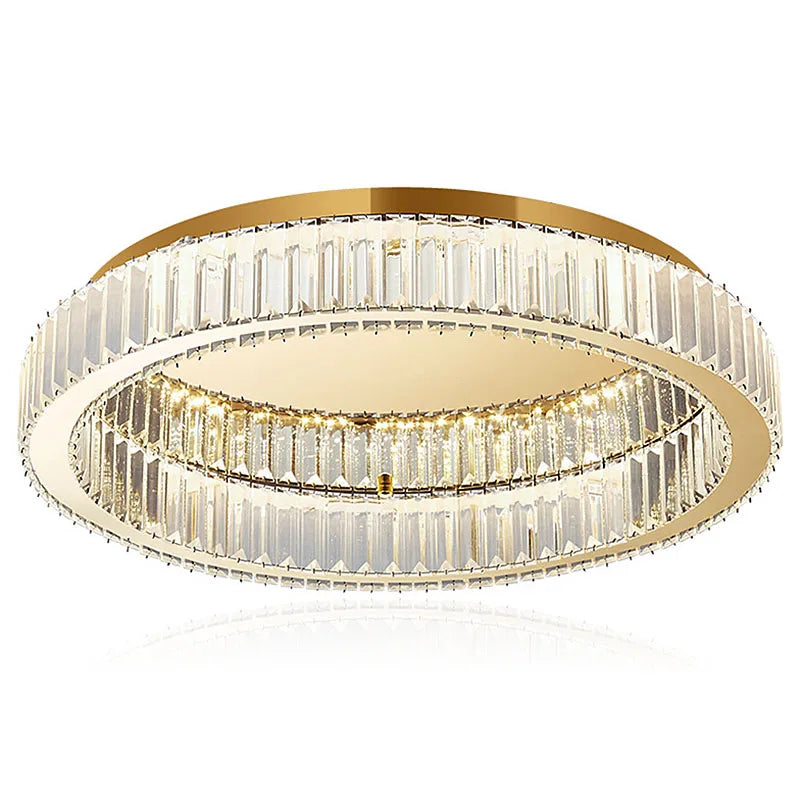 Juliette Modern Gold Crystal Round Ceiling Chandelier LED