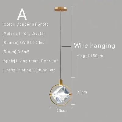 Amélie Crystal Pendant Hanging Light