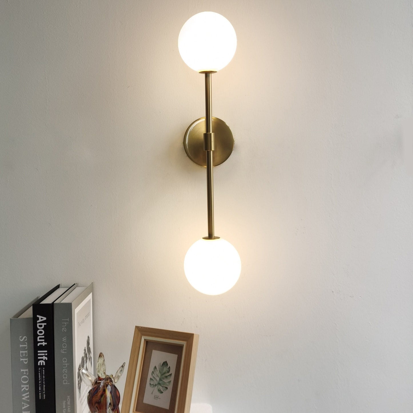 Émilie Milky Glass Ball Wall Lamp with Modern Elegant Design