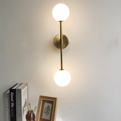 Émilie Milky Glass Ball Wall Lamp with Modern Elegant Design