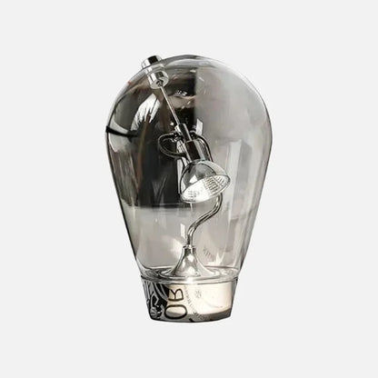 Adele Chrome Dimmable Glass Lamp
