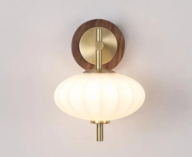 Camille Aurelia Ribbed Glass LED Wall Sconce