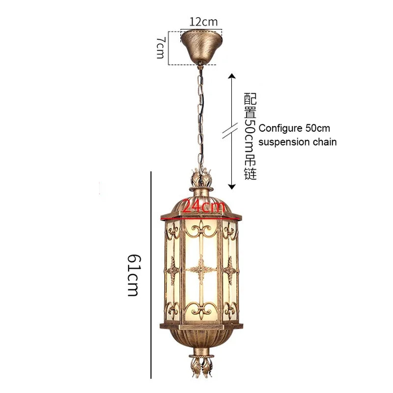 Aurélie Outdoor European Pendant Light IP55 Garden Lamp