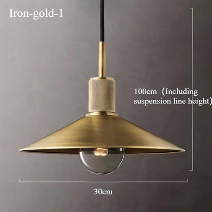 Inès Industrial Copper Cord Pendant Light Retro Cafe Fixture