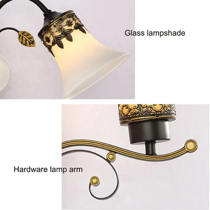 Sophie Retro Dual Head Frosted Glass Wall Lamp E27 Nordic Light