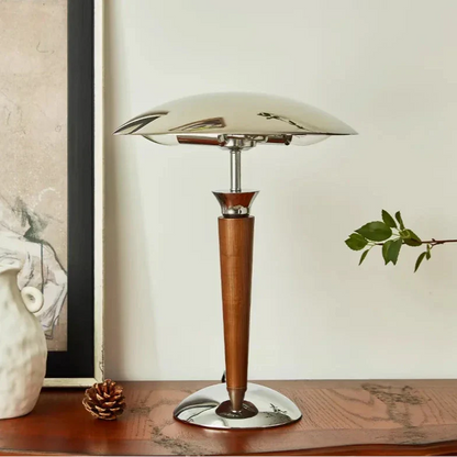 Noémie Wood & Chrome Desk Lamp