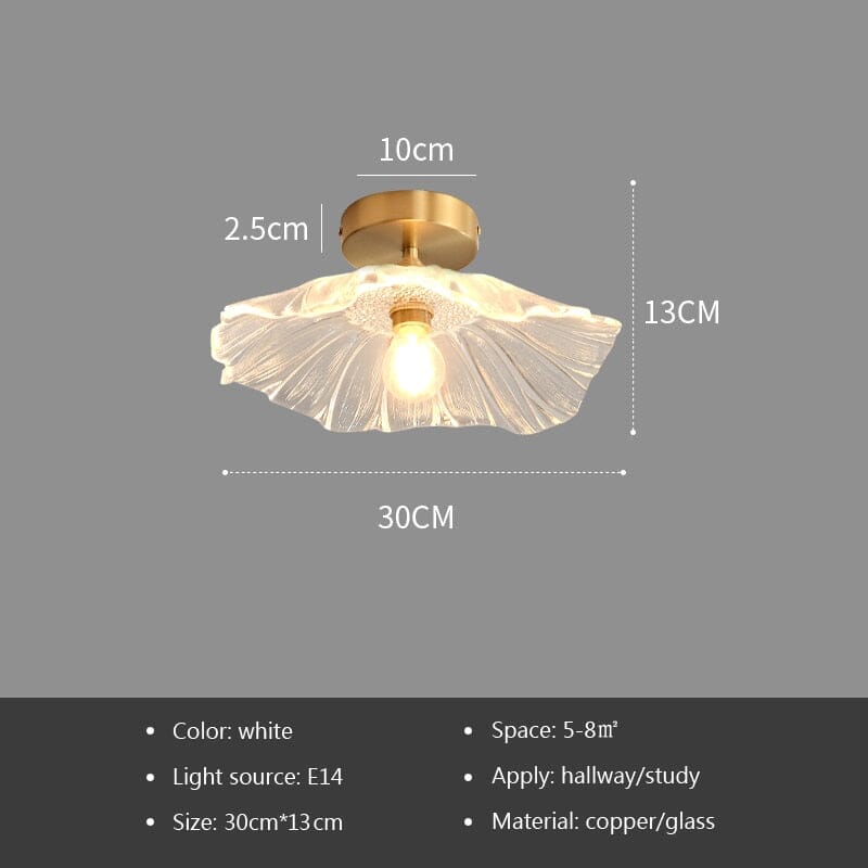 Amélie Flower Glass Semi-Flush Ceiling Light
