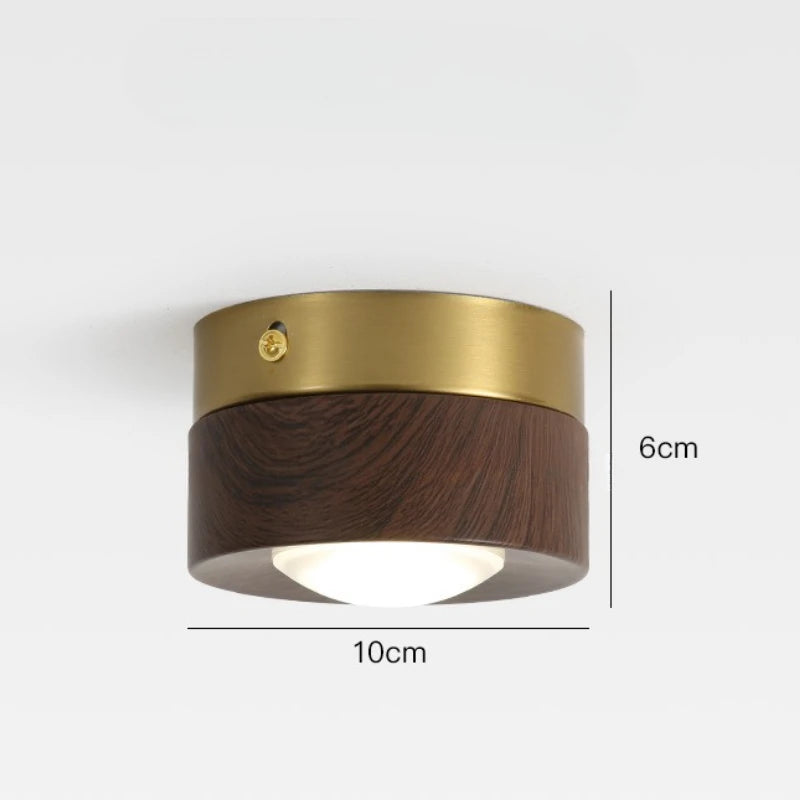 Anouk Walnut Wood LED Ceiling Spotlight Light