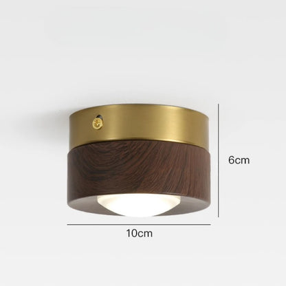 Anouk Walnut Wood LED Ceiling Spotlight Light