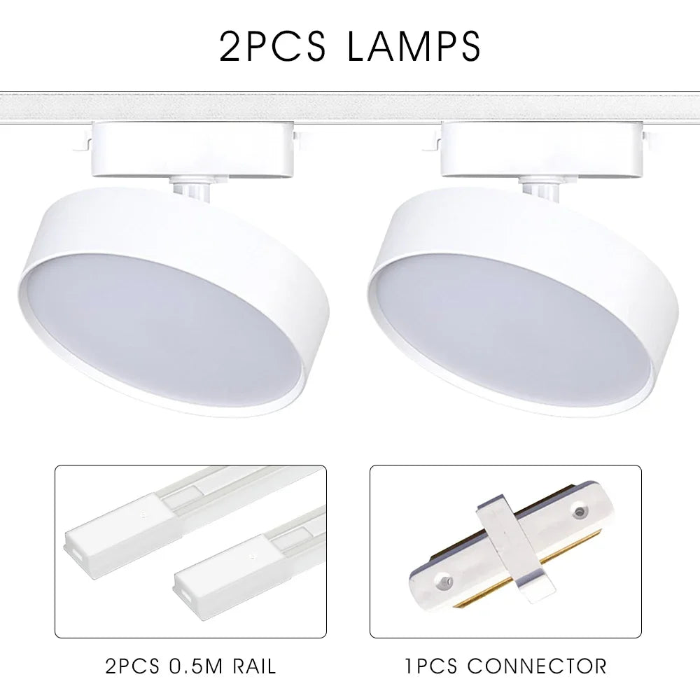 Lucie LED Track Light Adjustable Spotlight Rail Fixture