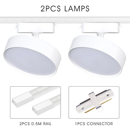 Lucie LED Track Light Adjustable Spotlight Rail Fixture
