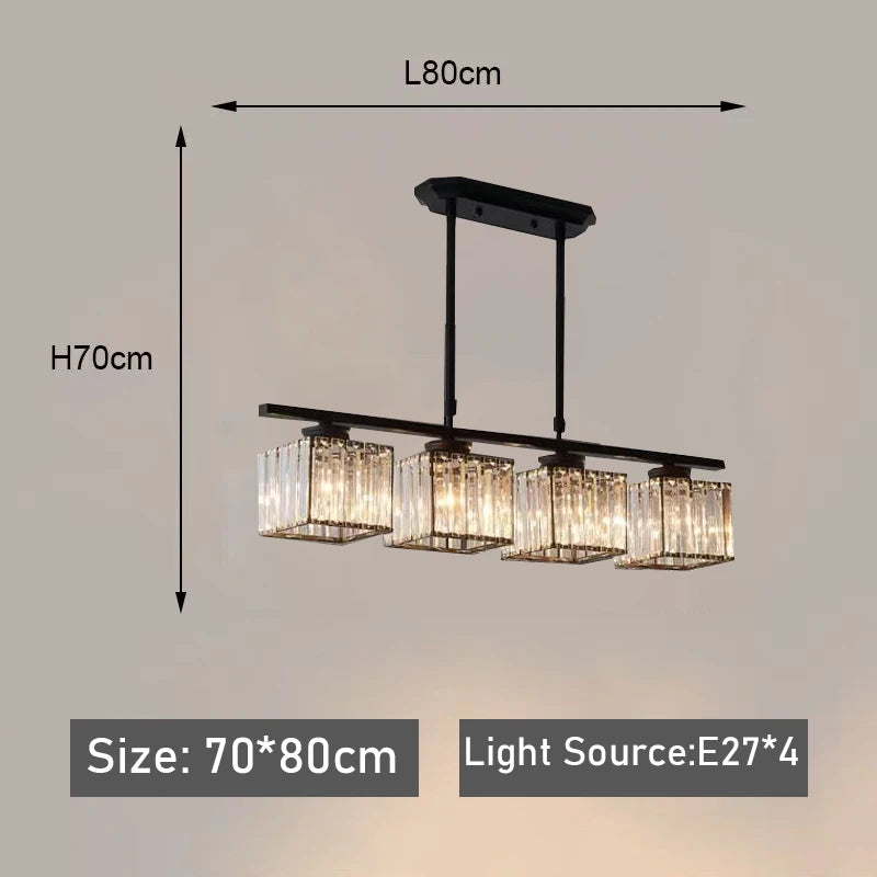 Colette Nordic Crystal Three-Head Chandelier