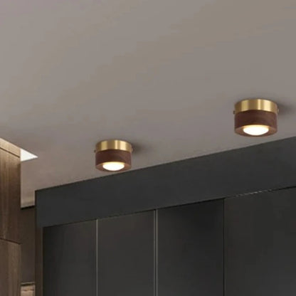 Anouk Walnut Wood LED Ceiling Spotlight Light