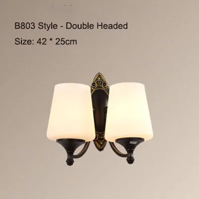 Sophie Retro Dual Head Frosted Glass Wall Lamp E27 Nordic Light