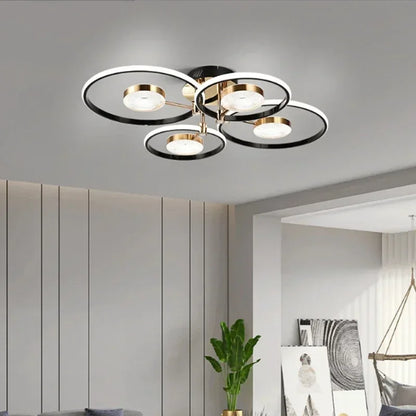 Modern Layered LED Ceiling Light – Minimalist Flush Mount for Living Room & Dining Area