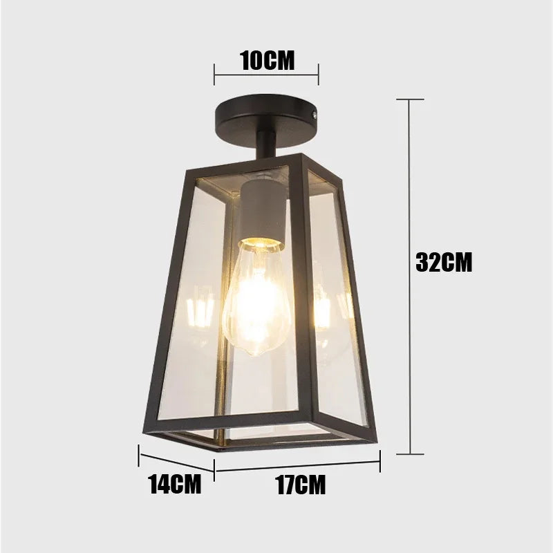 Chloé Retro Outdoor Ceiling Lamp Waterproof Porch Light