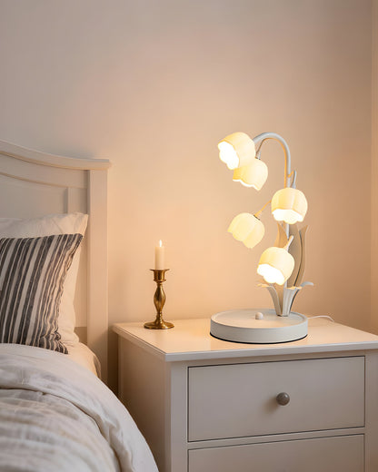 Élodie Orchid Blossom Table Lamp with Artistic Floral Design