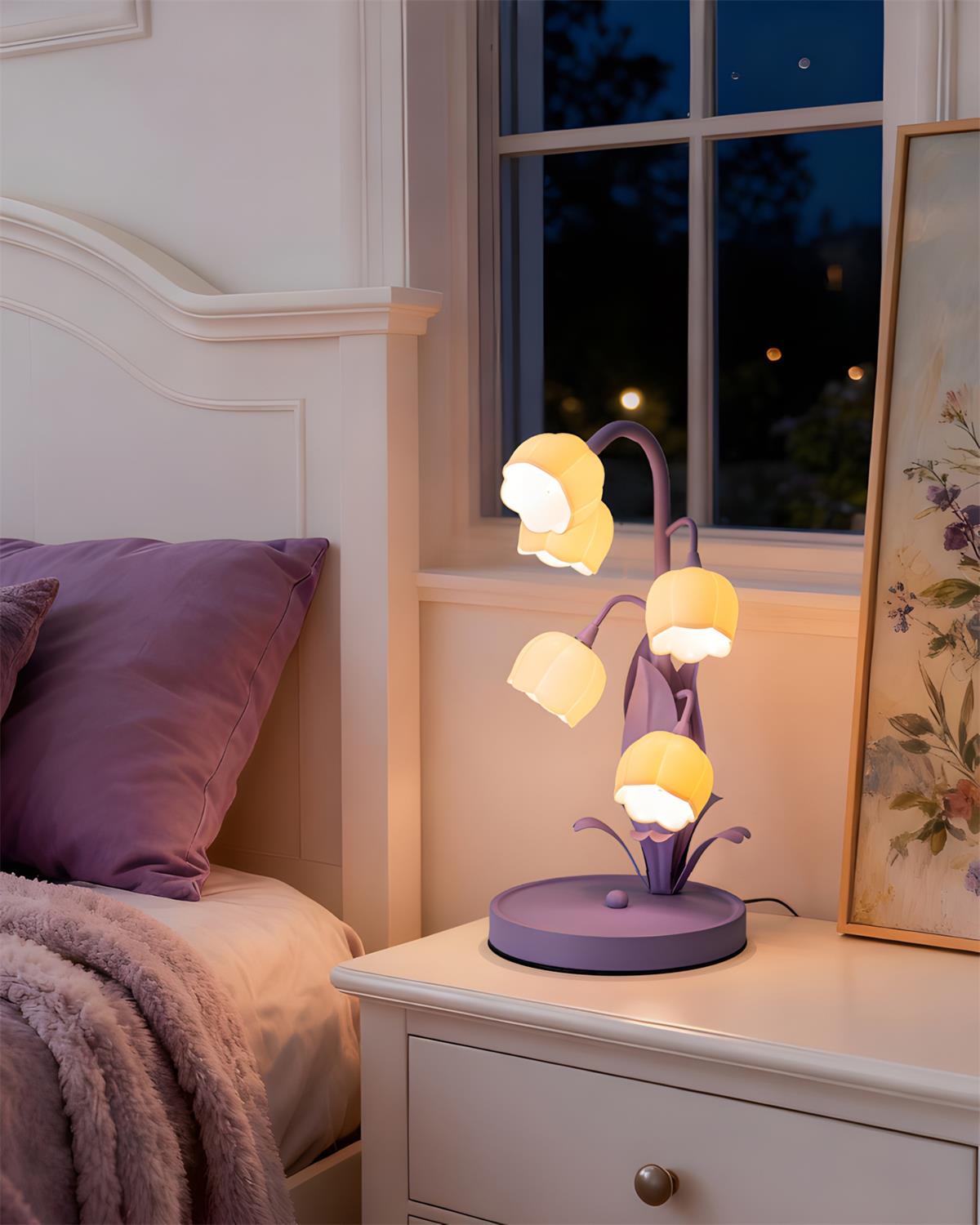 Élodie Orchid Blossom Table Lamp with Artistic Floral Design