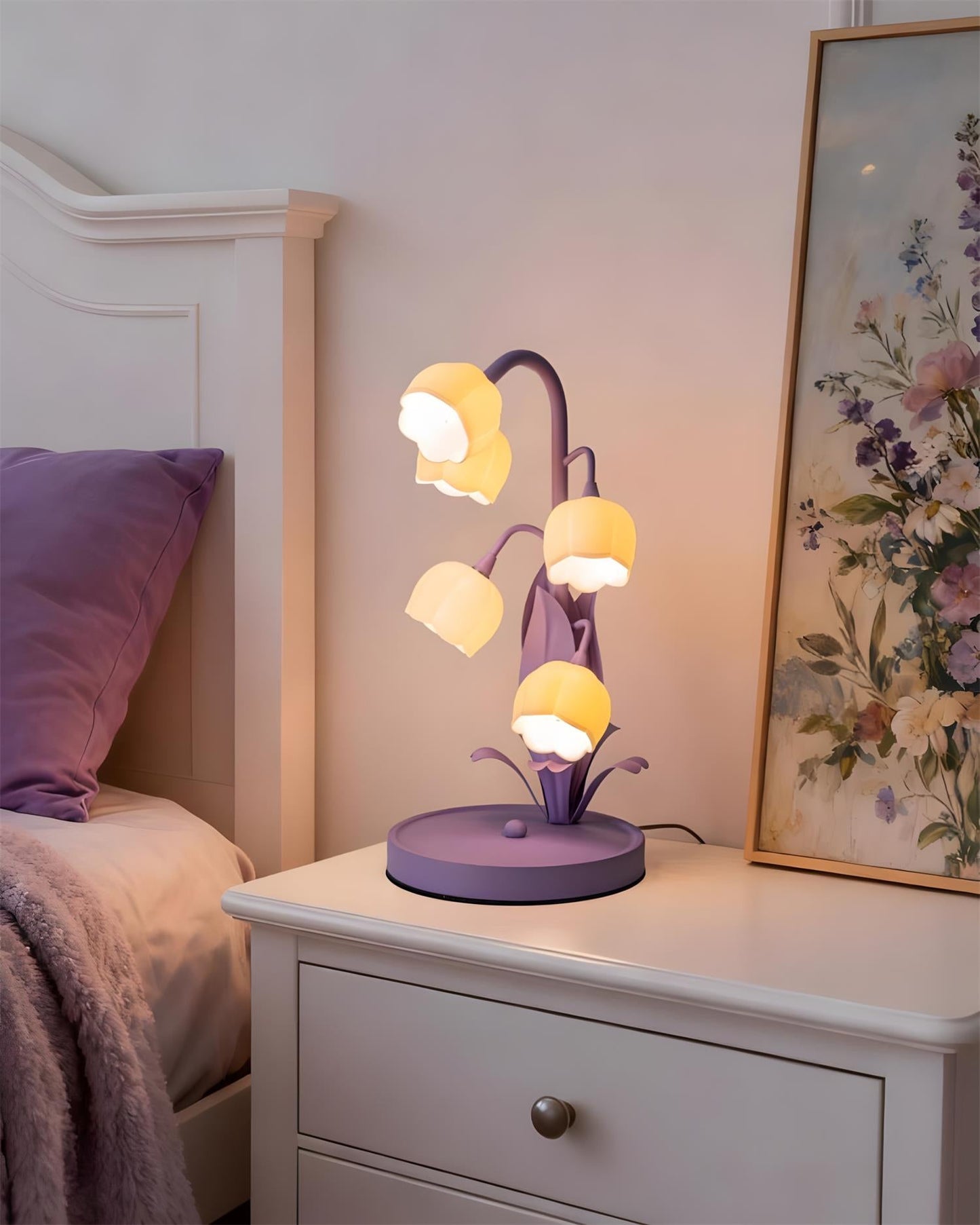 Élodie Orchid Blossom Table Lamp with Artistic Floral Design