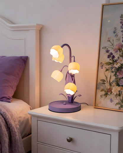 Élodie Orchid Blossom Table Lamp with Artistic Floral Design