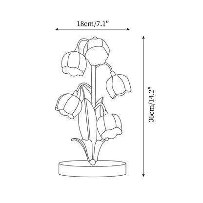 Élodie Orchid Blossom Table Lamp with Artistic Floral Design