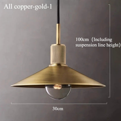 Inès Industrial Copper Cord Pendant Light Retro Cafe Fixture