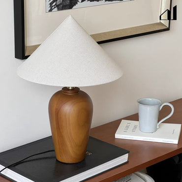 High-Quality Fabric Desk Lamp with Antique Wabi Sabi Style for Bedroom