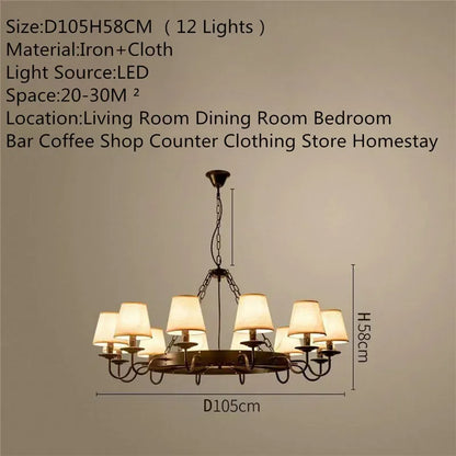 Camille Vintage Crystal Industrial Chandelier Ceiling Light
