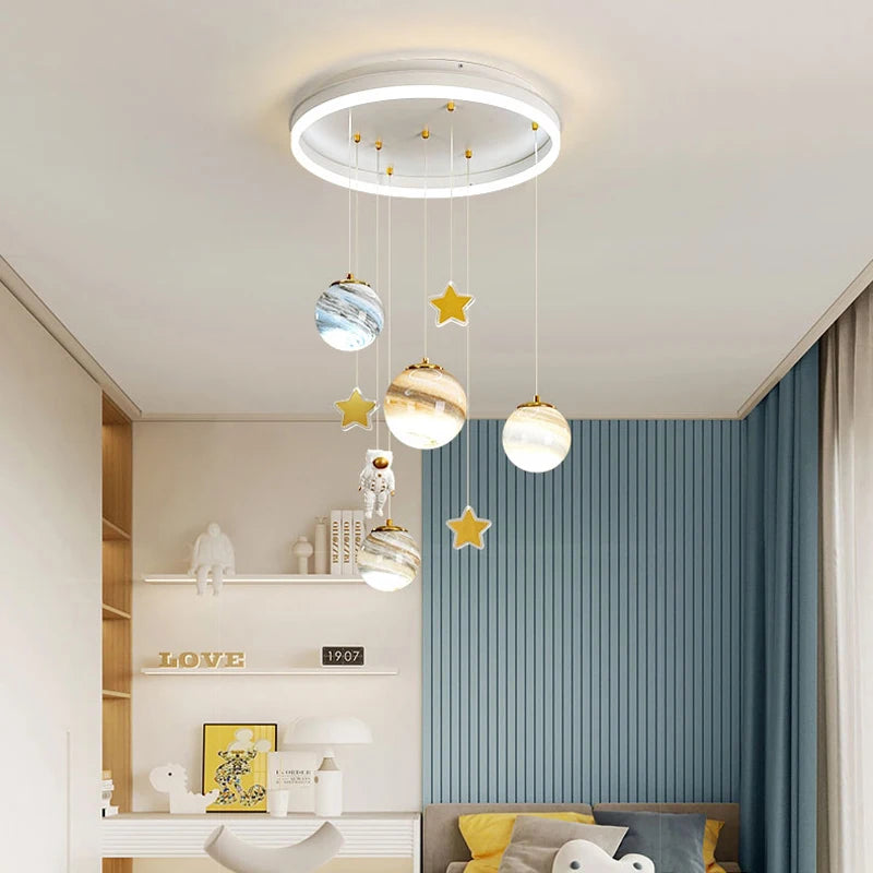 Élise Nordic Astronaut Kids LED Pendant Ceiling Light